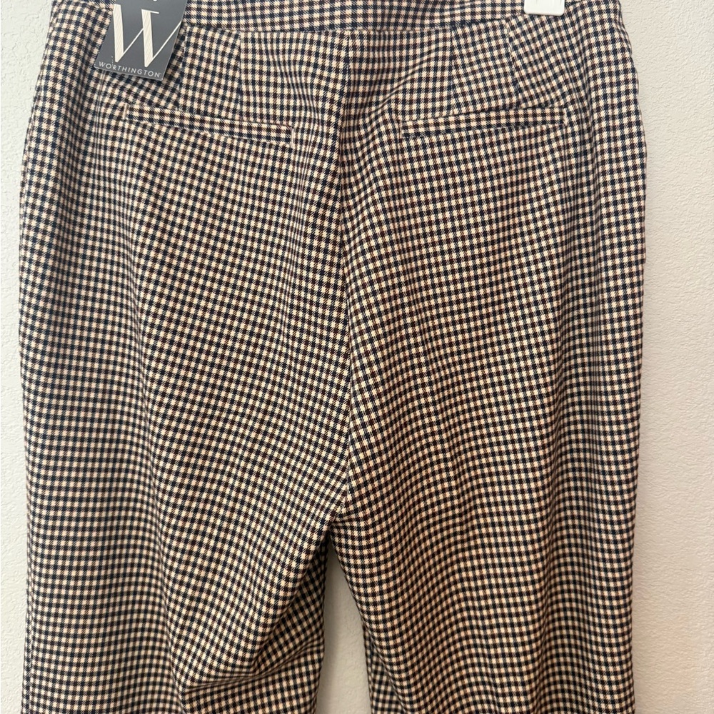 Worthington Houndstooth High Rise Flare Dress Pants - Picture 4 of 5
